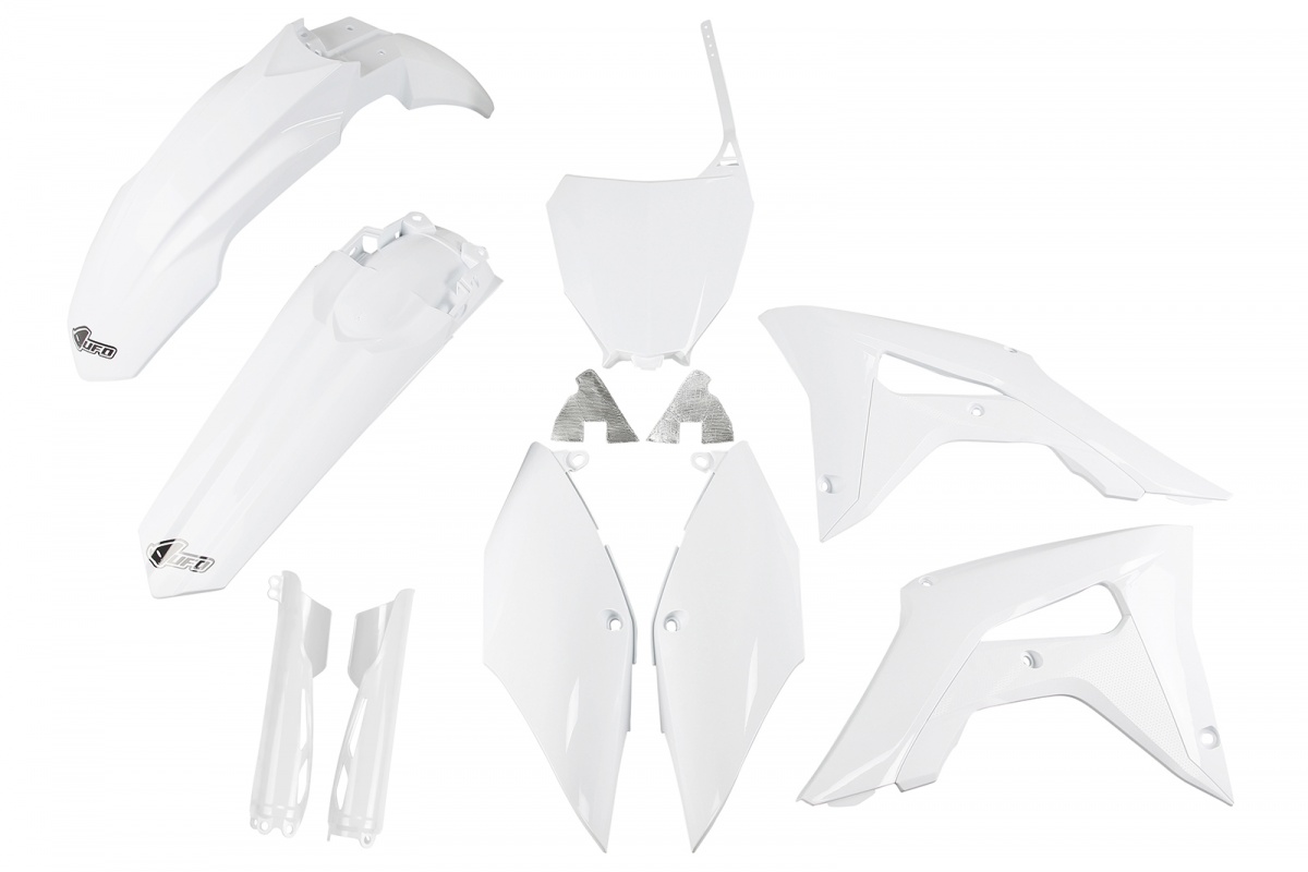 Full Plastic Kit white for Honda CRF 250R (2018-21) - CRF 450R (2017-20) - REPLICA PLASTICS - HOKIT119F-041 - Ufo Plast