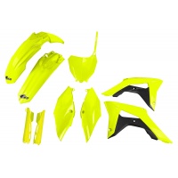 Full Plastic Kit neon yellow for Honda CRF 250R (2018-21) - CRF 450R (2017-20) - REPLICA PLASTICS - HOKIT119F-DFLU - Ufo Plast