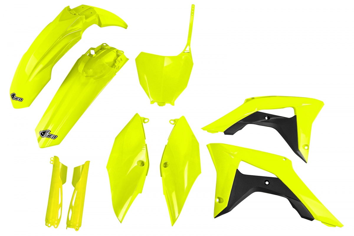 Full Plastic Kit neon yellow for Honda CRF 250R (2018-21) - CRF 450R (2017-20) - REPLICA PLASTICS - HOKIT119F-DFLU - Ufo Plast