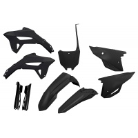 Full Plastic Kit black for Honda CRF 250R (2022-24) - CRF 450R (2021-24) - REPLICA PLASTICS - HOKIT125F-001 - Ufo Plast