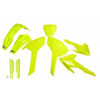 Plastic full kit / No TC 250 16 Husqvarna - neon yellow - REPLICA PLASTICS - HUKIT616F-DFLU - UFO Plast