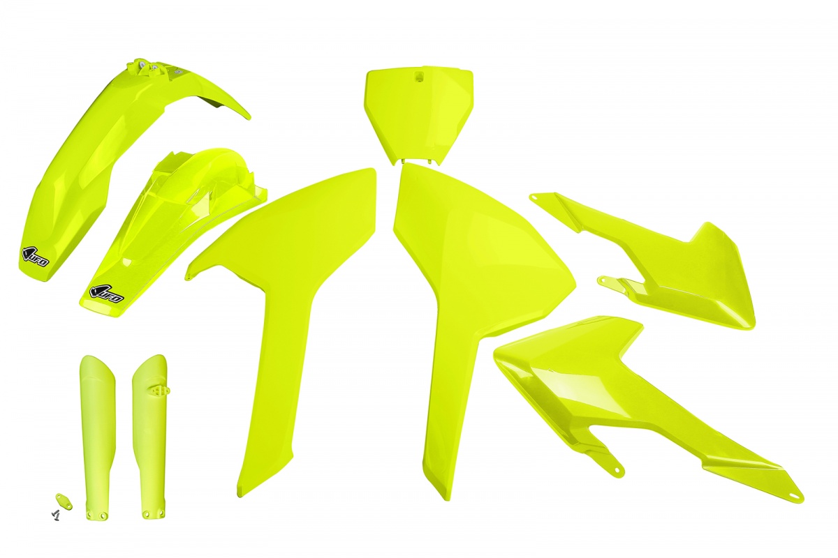 Full Plastic Kit neon yellow for Husqvarna TC 250 - TC 125 - FC 250 - FC 350 - FC 450 - TC 300 - REPLICA PLASTICS - HUKIT616F...