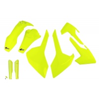 Plastic full kit Husqvarna- neon yellow - REPLICA PLASTICS - HUKIT618F-DFLU - UFO Plast