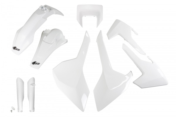 Plastic full kit / With headlight Husqvarna - white 041 - REPLICA PLASTICS - HUKIT621F-041 - UFO Plast