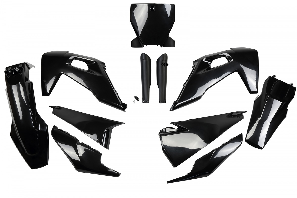 Full Plastic Kit black for Husqvarna TC 250 - TC 125 - FC 250 - FC 350 - FC 450 - TX 125 - TX 250 - TX 300 - REPLICA PLASTICS...