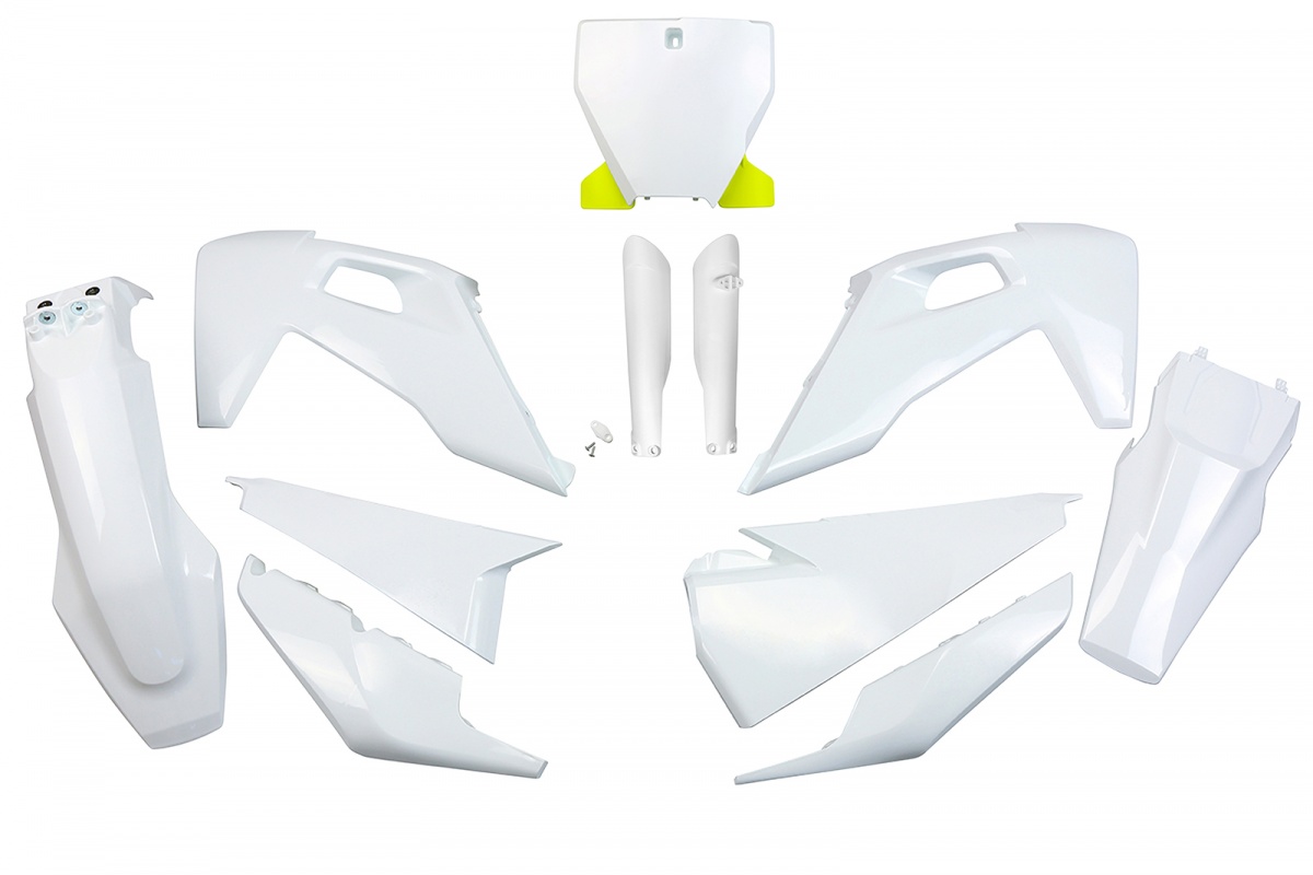 Full Plastic Kit white for Husqvarna TC 250 - TC 125 - FC 250 - FC 350 - FC 450 - TX 125 - TX 250 - TX 300 - REPLICA PLASTICS...