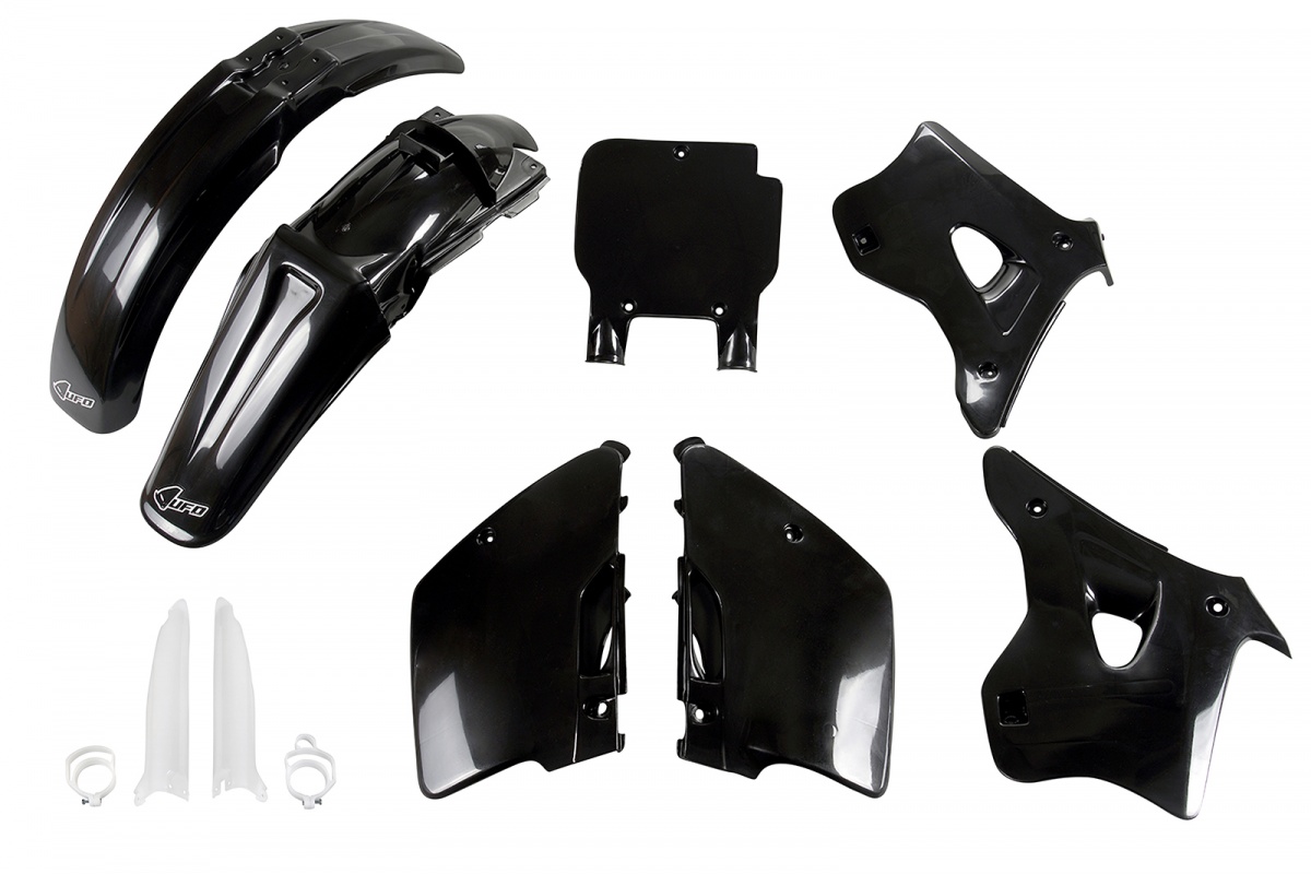 Full Plastic Kit black for Kawasaki KX 125 (1994-95) - KX 250 (1994-95) - REPLICA PLASTICS - KAKIT193F-001 - Ufo Plast