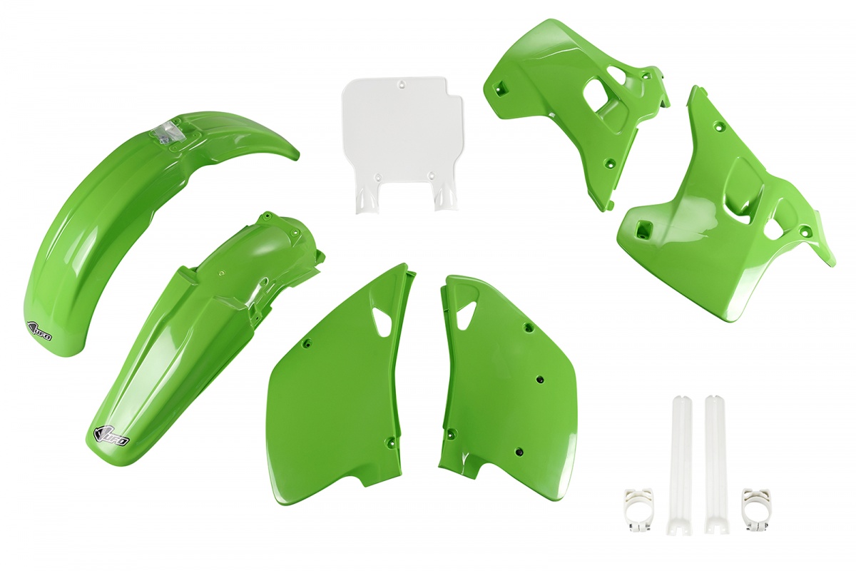 Full Plastic Kit OEM Color for Kawasaki KX 125 (1992) - KX 250 (1992) - REPLICA PLASTICS - KAKIT195F-999 - Ufo Plast