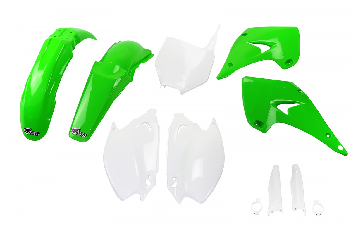 Full Plastic Kit OEM Color for Kawasaki KX 125 (2004-08) - KX 250 (2004-08) - REPLICA PLASTICS - KAKIT201F-999 - Ufo Plast