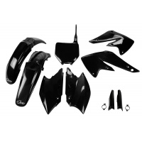 Full Plastic Kit black for Kawasaki KXF 250 (2004-05) - REPLICA PLASTICS - KAKIT203F-001 - Ufo Plast