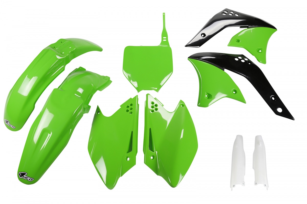 Full Plastic Kit green for Kawasaki KXF 250 (2006) - REPLICA PLASTICS - KAKIT204F-026 - Ufo Plast