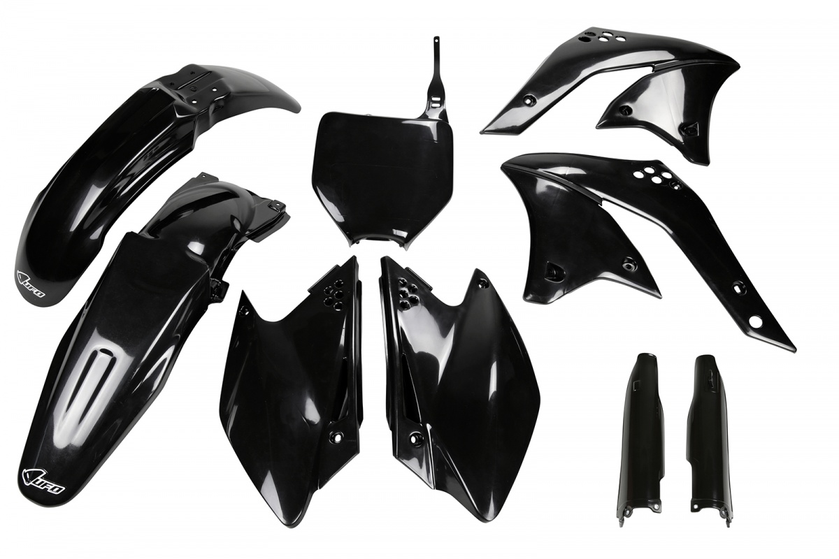 Full Plastic Kit black for Kawasaki KXF 250 (2007) - REPLICA PLASTICS - KAKIT208F-001 - Ufo Plast