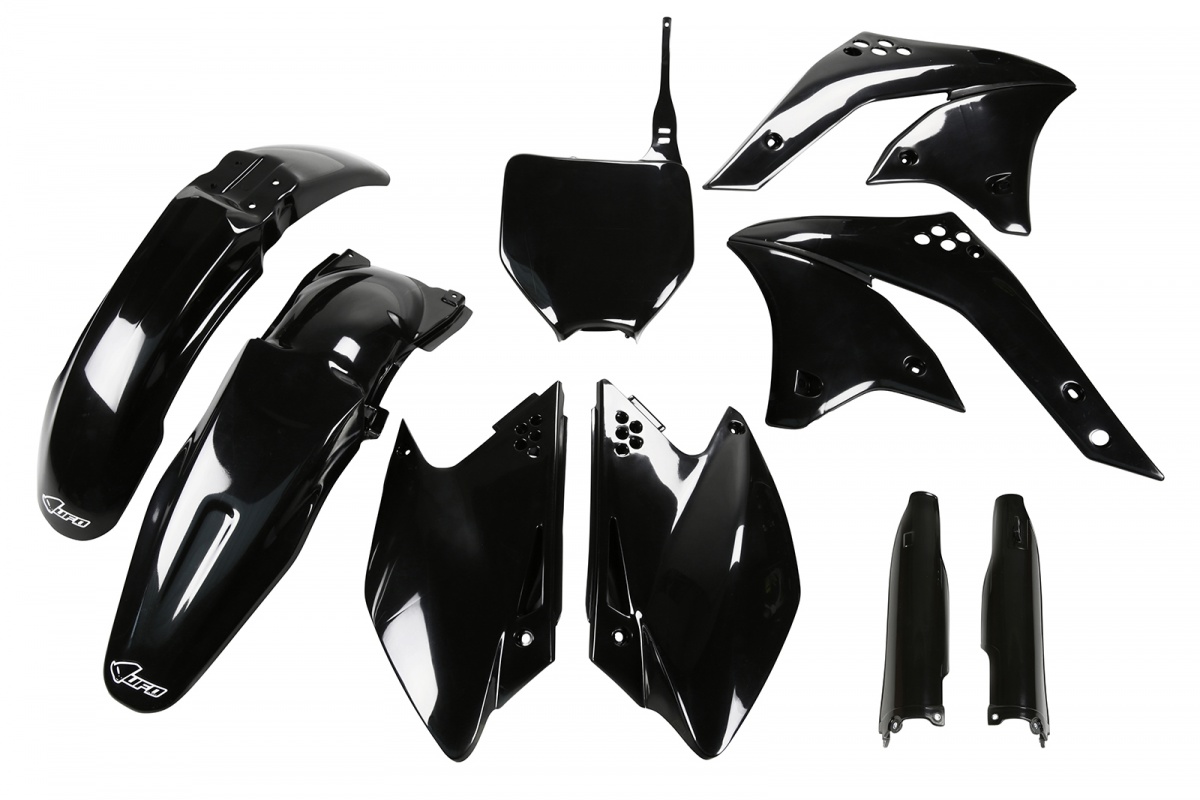 Full Plastic Kit black for Kawasaki KXF 250 (2008) - REPLICA PLASTICS - KAKIT210F-001 - Ufo Plast