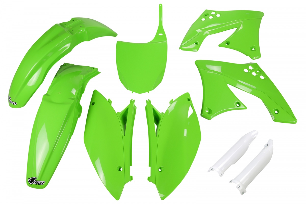 Full Plastic Kit green for Kawasaki KXF 250 (2009-12) - REPLICA PLASTICS - KAKIT212F-026 - Ufo Plast