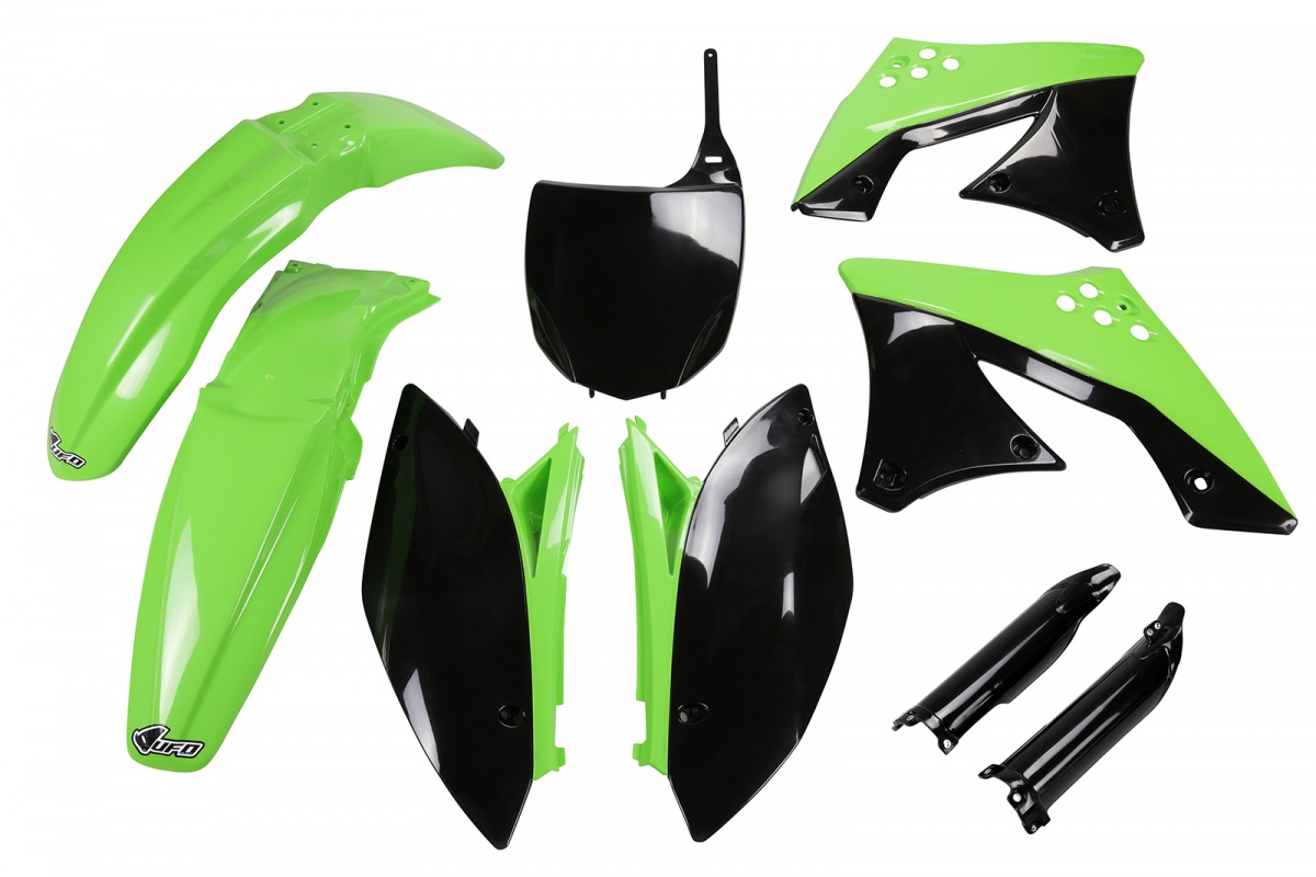 Full Plastic Kit OEM Color 09 & 12 for Kawasaki KXF 250 (2009-12) - REPLICA PLASTICS - KAKIT212F-999 - Ufo Plast