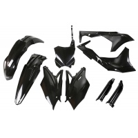 Full Plastic Kit black for Kawasaki KXF 250 (2017) - REPLICA PLASTICS - KAKIT224F-001 - Ufo Plast