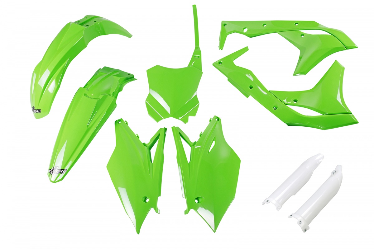 Full Plastic Kit green for Kawasaki KXF 250 (2018-20) - REPLICA PLASTICS - KAKIT225F-026 - Ufo Plast