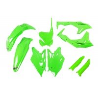 Full Plastic Kit neon green for Kawasaki KXF 250 (2018-20) - REPLICA PLASTICS - KAKIT225F-AFLU - Ufo Plast