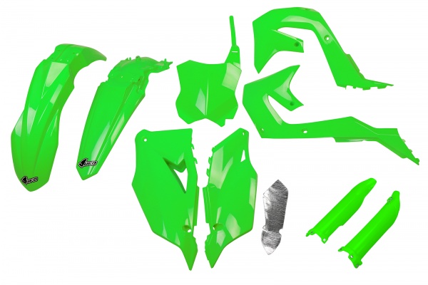 Full plastic kit Kawasaki - neon green - REPLICA PLASTICS - KAKIT227F-AFLU - UFO Plast