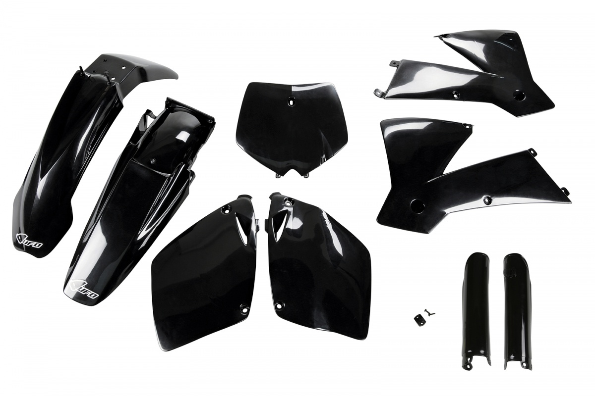 Full Plastic Kit black for Ktm SX 250/XC 250 (2001-02) - SX 125/XC 125 (2001-02) - SX 400 (2001-02) - REPLICA PLASTICS - KTKI...