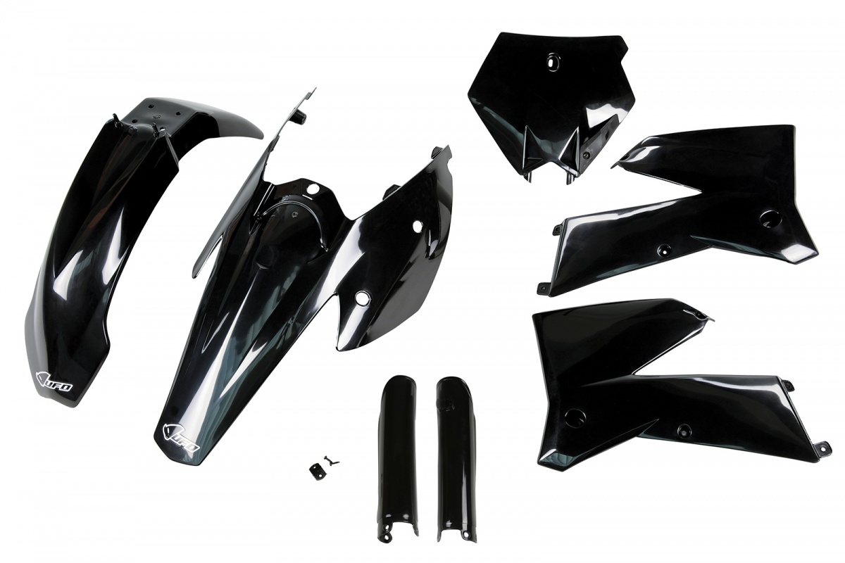 Full Plastic Kit black for Ktm SX 250/XC 250 (2005-06) - SX 125/XC 125 (2005-06) - SX-F 250/XCF 250 (2005-06) - REPLICA PLAST...