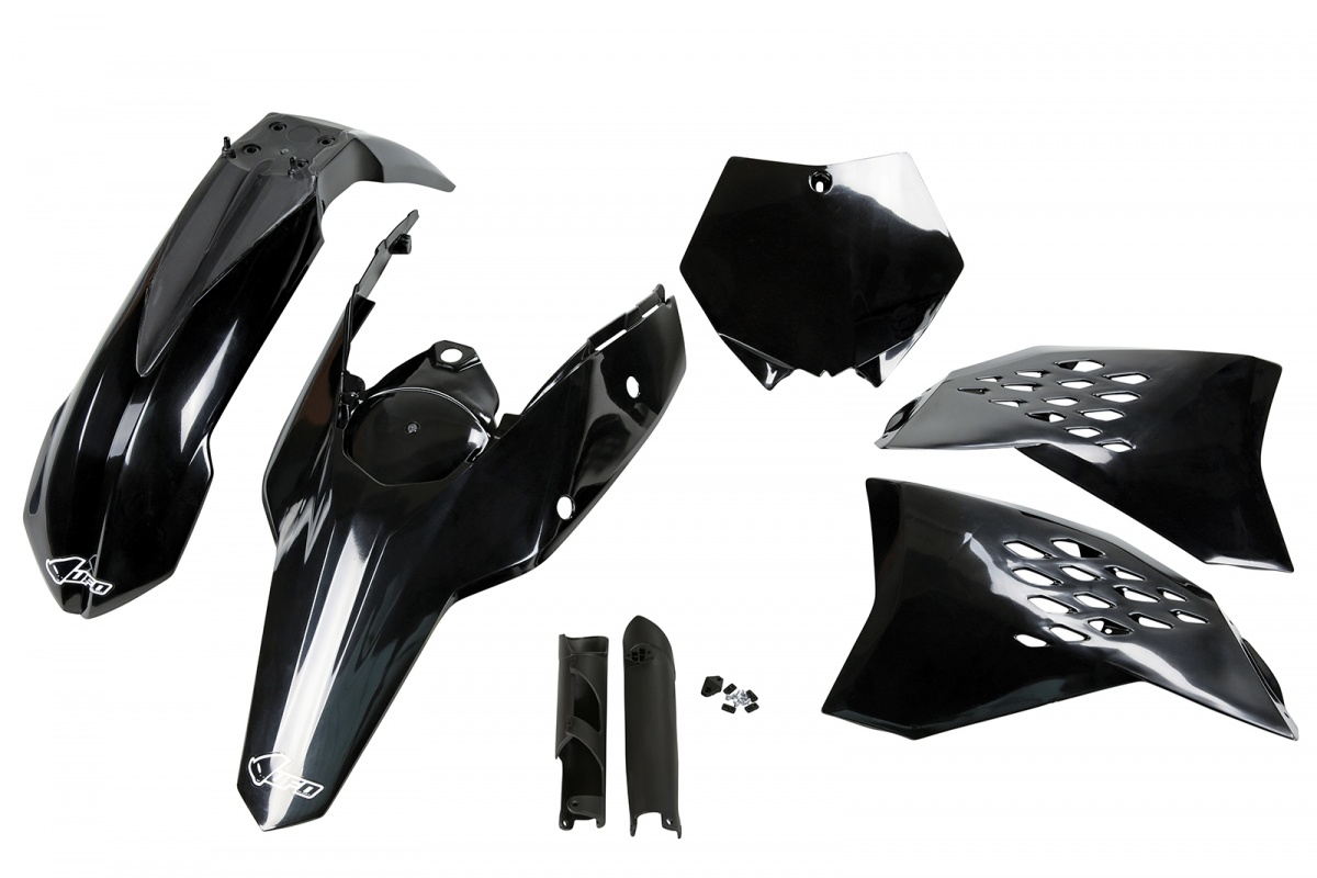 Full Plastic Kit black for Ktm SX 250/XC 250 - SX 125/XC 125 - SX 144 - SX 150 - SX-F 450/XCF 450 - SX-F 250/XCF 250 - REPLIC...