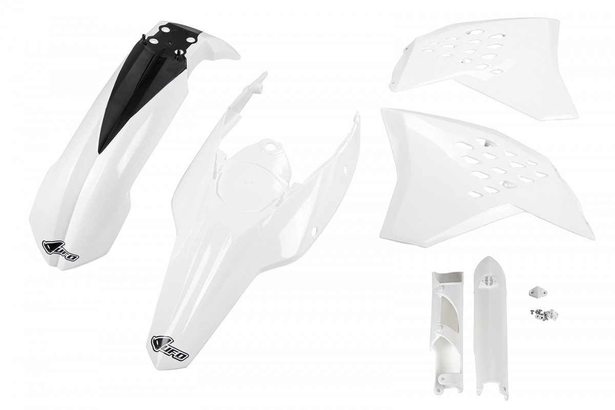 Full Plastic Kit white for Ktm EXC 125/XC W125 - EXC 200 - EXC 250/XC W250 - EXC-F 250/XCF W250 - EXC 300/XC W300 - EXC-F 35....