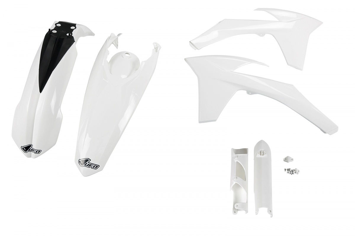 Full Plastic Kit white for Ktm EXC 125/XC W125 - EXC 200 - EXC 250/XC W250 - EXC-F 250/XCF W250 - EXC 300/XC W300 - EXC-F 35....