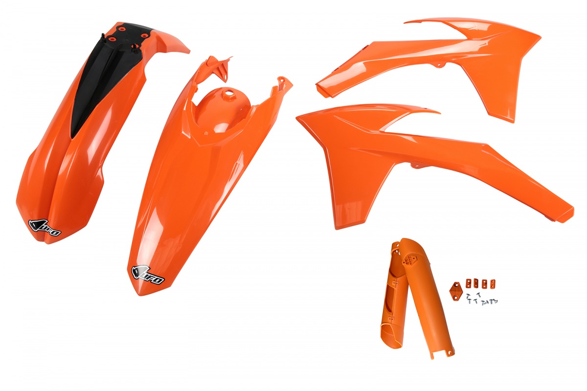 Full Plastic Kit orange for Ktm EXC 125/XC W125 - EXC 200 - EXC 250/XC W250 - EXC-F 250/XCF W250 - EXC 300/XC W300 - EXC-F 3....