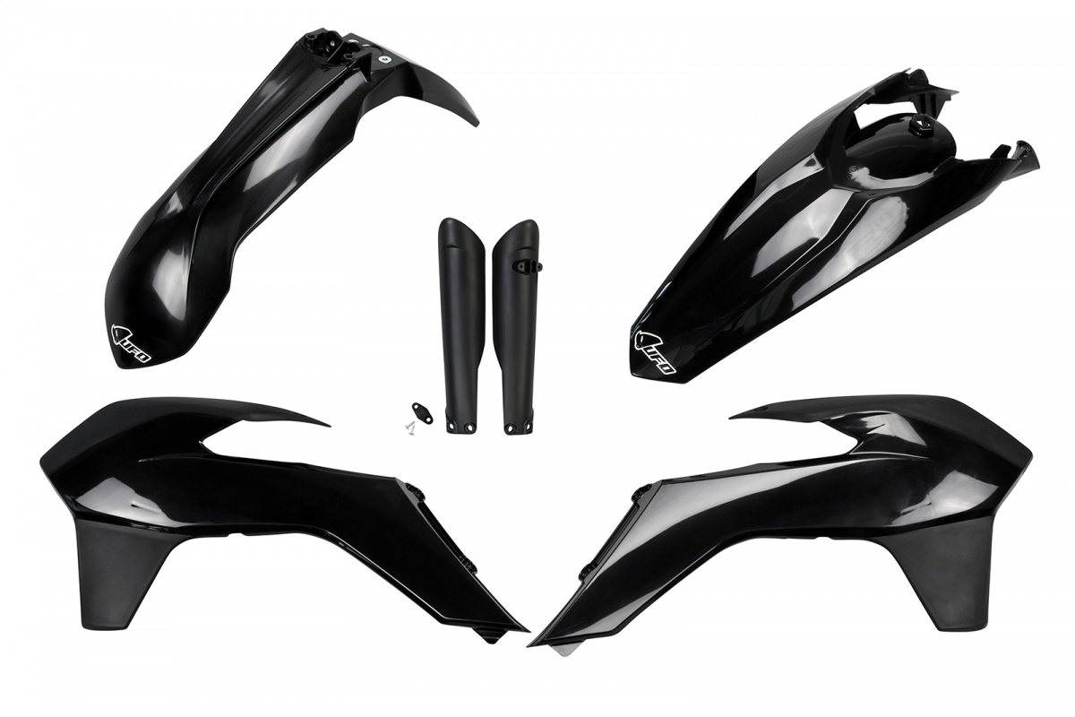 Full Plastic Kit black for Ktm EXC 125/XC W125 - EXC 200 - EXC 250/XC W250 - EXC-F 250/XCF W250 - EXC 300/XC W300 - EXC-F 35....