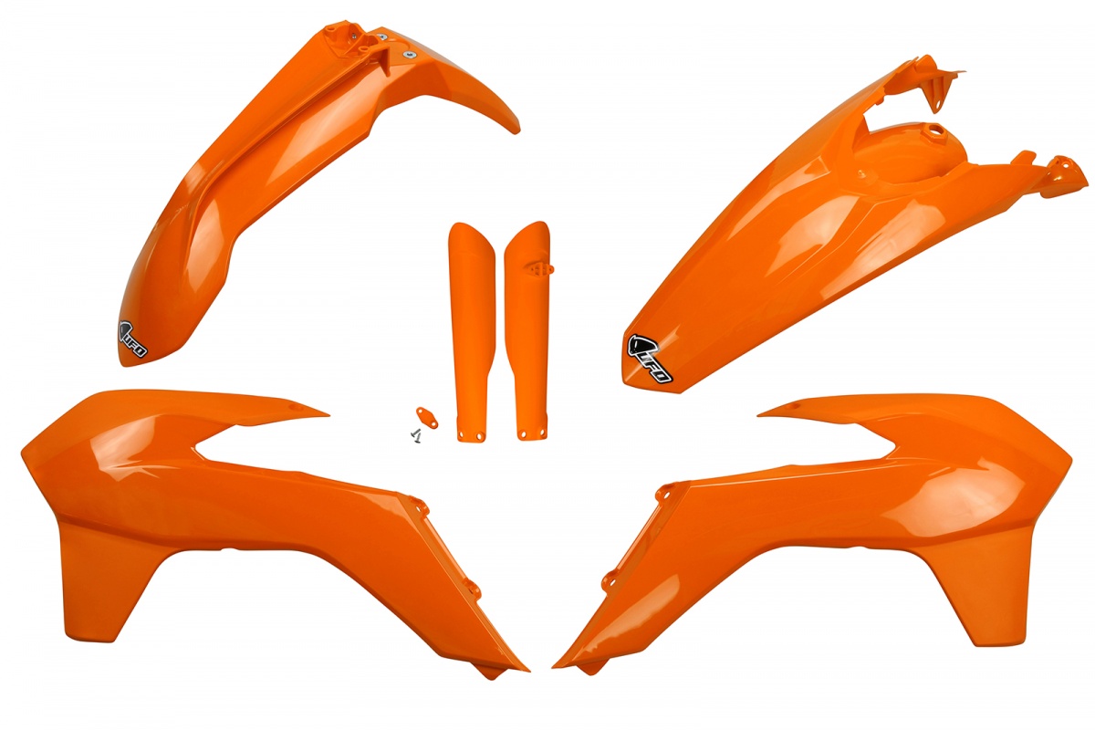 Full Plastic Kit orange for Ktm EXC 125/XC W125 - EXC 200 - EXC 250/XC W250 - EXC-F 250/XCF W250 - EXC 300/XC W300 - EXC-F 3....