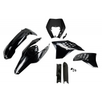 Full Plastic Kit black for Ktm EXC 125/XC W125 - EXC 200 - EXC 250/XC W250 - EXC-F 250/XCF W250 - EXC 300/XC W300 - EXC-F 35....