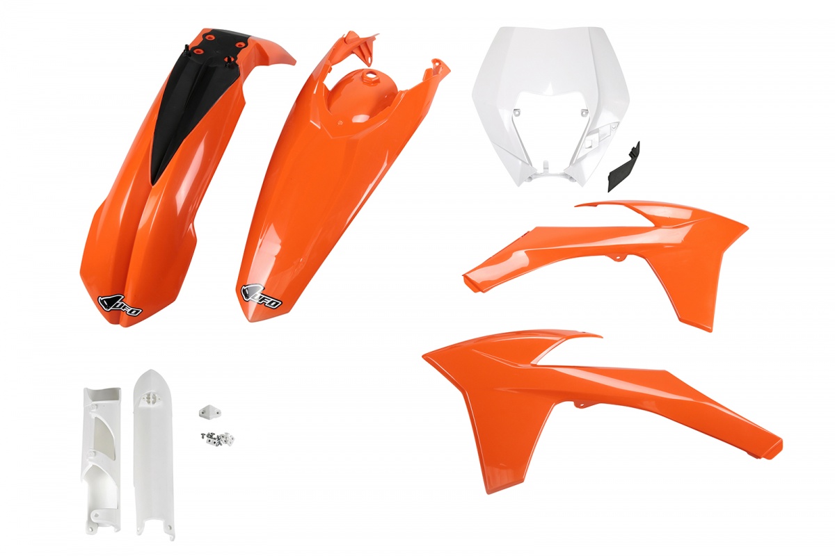 Full Plastic Kit OEM Color for Ktm EXC 125/XC W125 - EXC 200 - EXC 250/XC W250 - EXC-F 250/XCF W250 - EXC 300/XC W300 - EXC-....