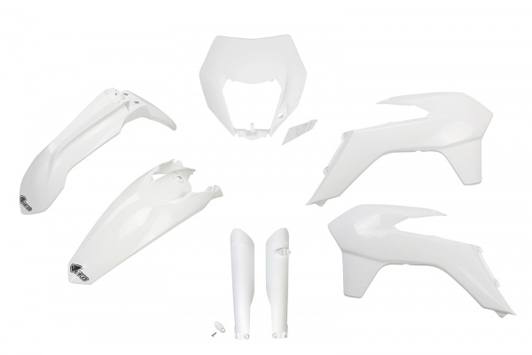 Full kit plastiche / with headlight Ktm - white - REPLICA PLASTICS - KTKIT524F-047 - UFO Plast