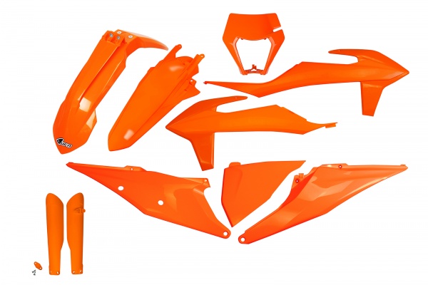 Full plastic kit / with headlight Ktm - orange - REPLICA PLASTICS - KTKIT527F-127 - UFO Plast