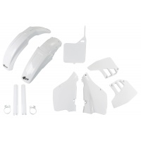 Full Plastic Kit white for Suzuki RM 250 (1989-91) - REPLICA PLASTICS - SUKIT398F-041 - Ufo Plast