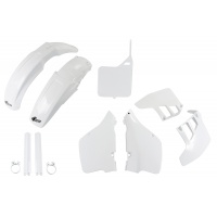 Full Plastic Kit white for Suzuki RM 125 (1989-91) - REPLICA PLASTICS - SUKIT399F-041 - Ufo Plast Full Plastic Kit white for Suzuki RM 125 (1989-91) - REPLICA PLASTICS - SUKIT399F-041 - Ufo Plast