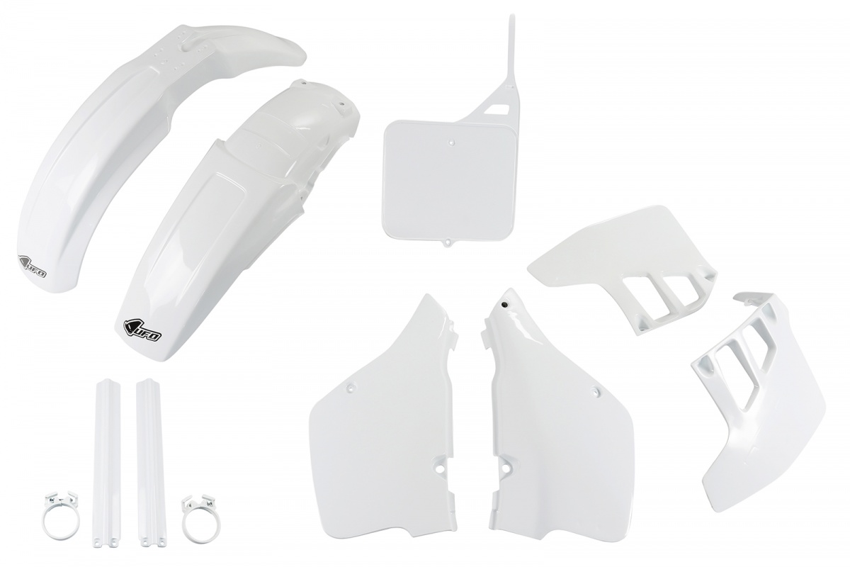 Full Plastic Kit white for Suzuki RM 125 (1989-91) - REPLICA PLASTICS - SUKIT399F-041 - Ufo Plast