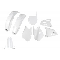 Full Plastic Kit white for Suzuki RM 125 (2001-25) - RM 250 (2001-25) - REPLICA PLASTICS - SUKIT402F-041 - Ufo Plast