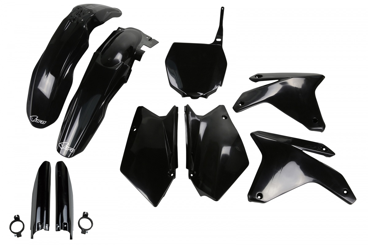 Full Plastic Kit black for Suzuki RMZ 450 (2005-06) - REPLICA PLASTICS - SUKIT404F-001 - Ufo Plast