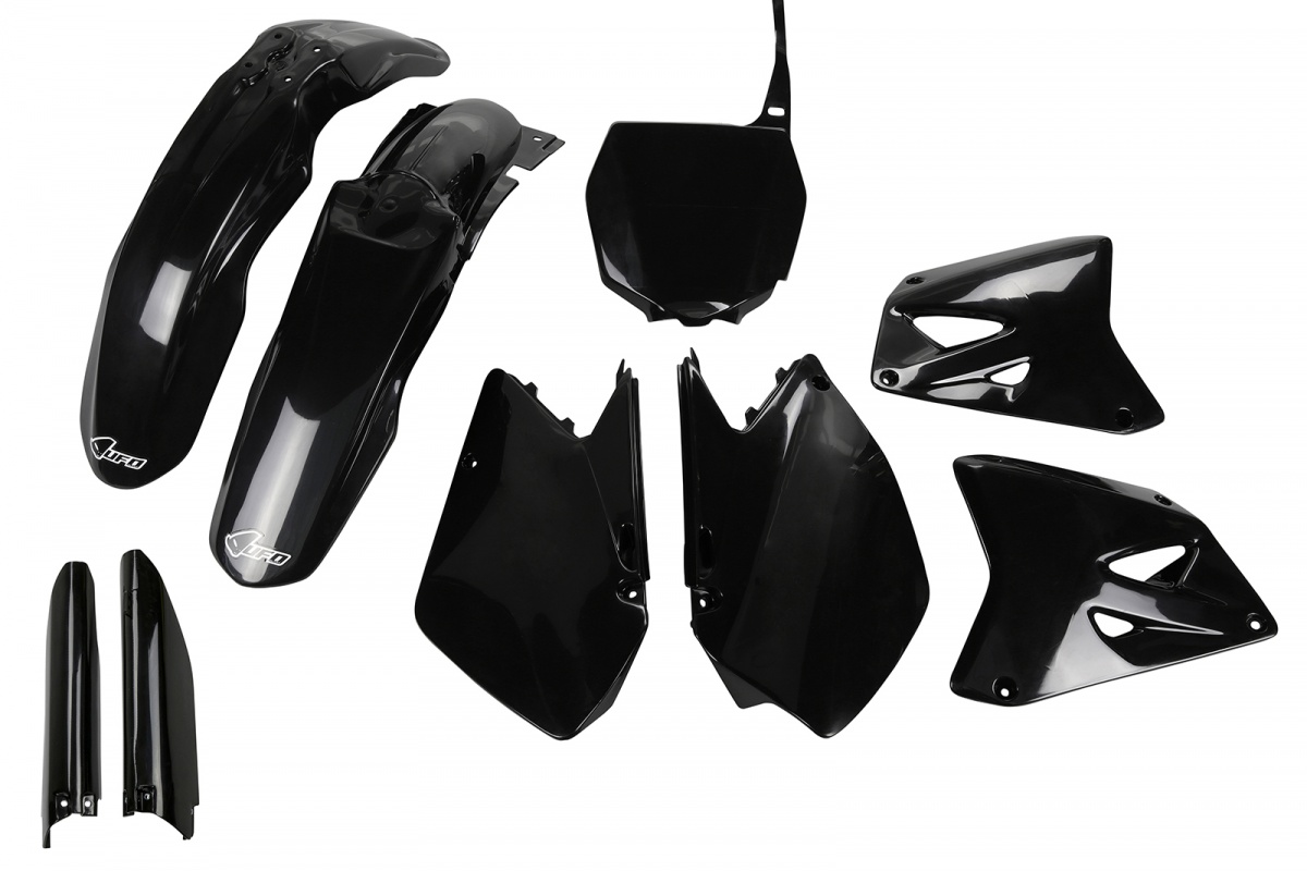 Full Plastic Kit black for Suzuki RM 125 (2006-25) - RM 250 (2006-25) - REPLICA PLASTICS - SUKIT406F-001 - Ufo Plast