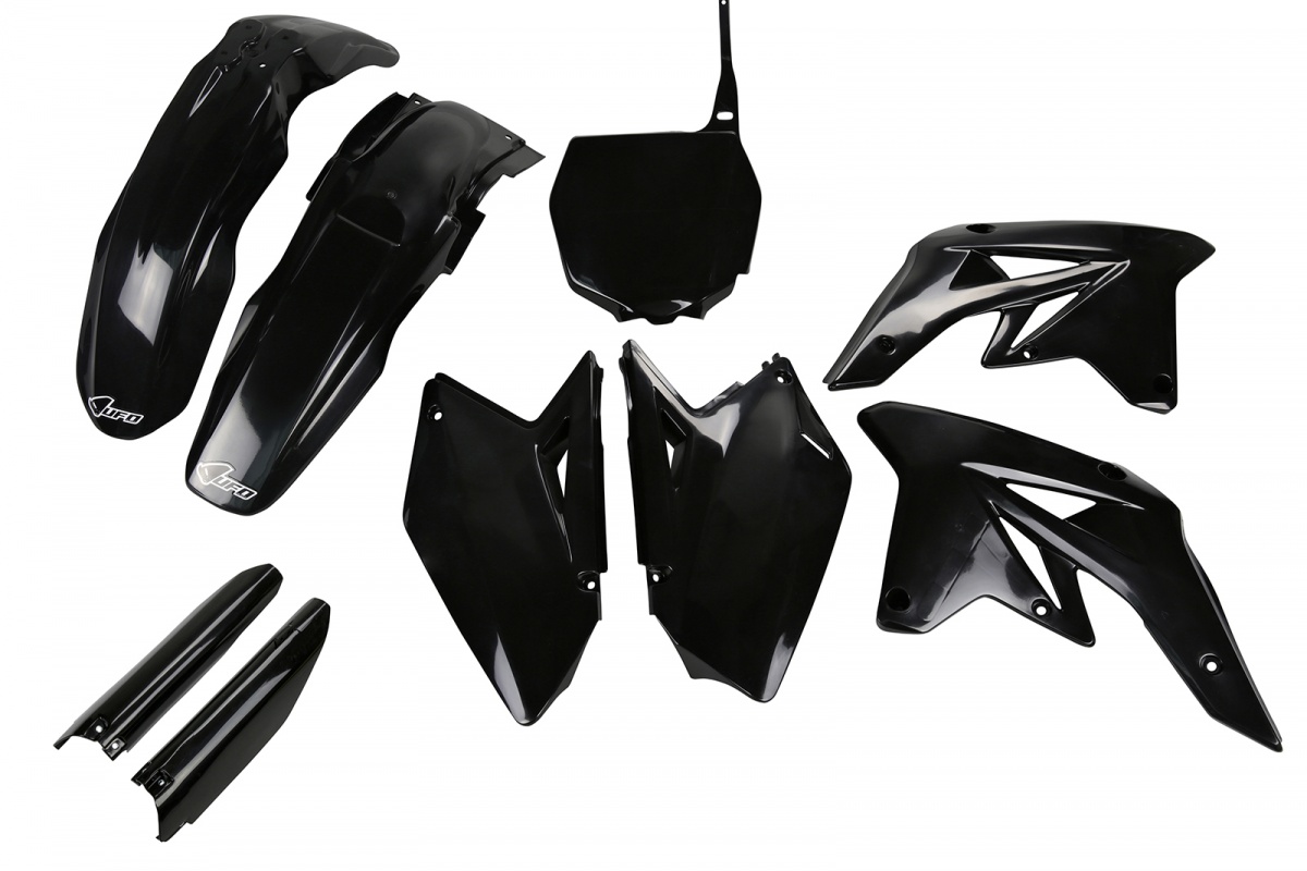 Full Plastic Kit black for Suzuki RMZ 250 (2007-09) - REPLICA PLASTICS - SUKIT407F-001 - Ufo Plast