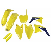Full Plastic Kit yellow for Suzuki RMZ 450 (2008-17) - REPLICA PLASTICS - SUKIT409F-102 - Ufo Plast