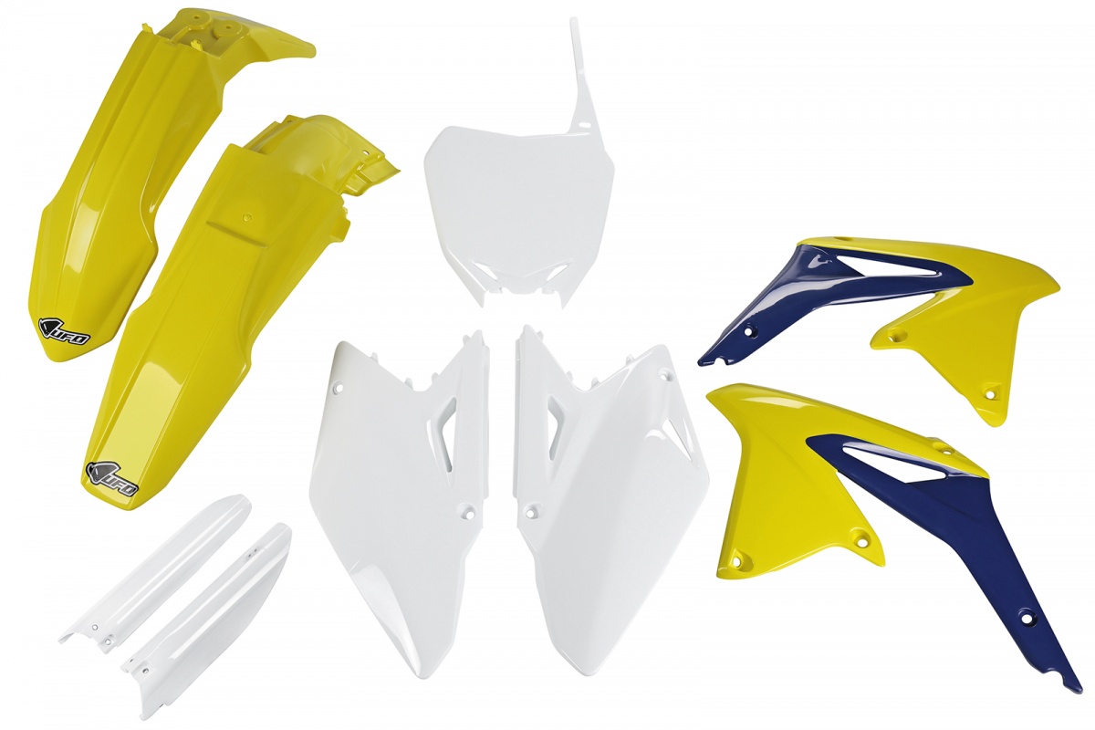 Full Plastic Kit OEM Color 08 for Suzuki RMZ 450 (2008-18) - REPLICA PLASTICS - SUKIT409F-999 - Ufo Plast