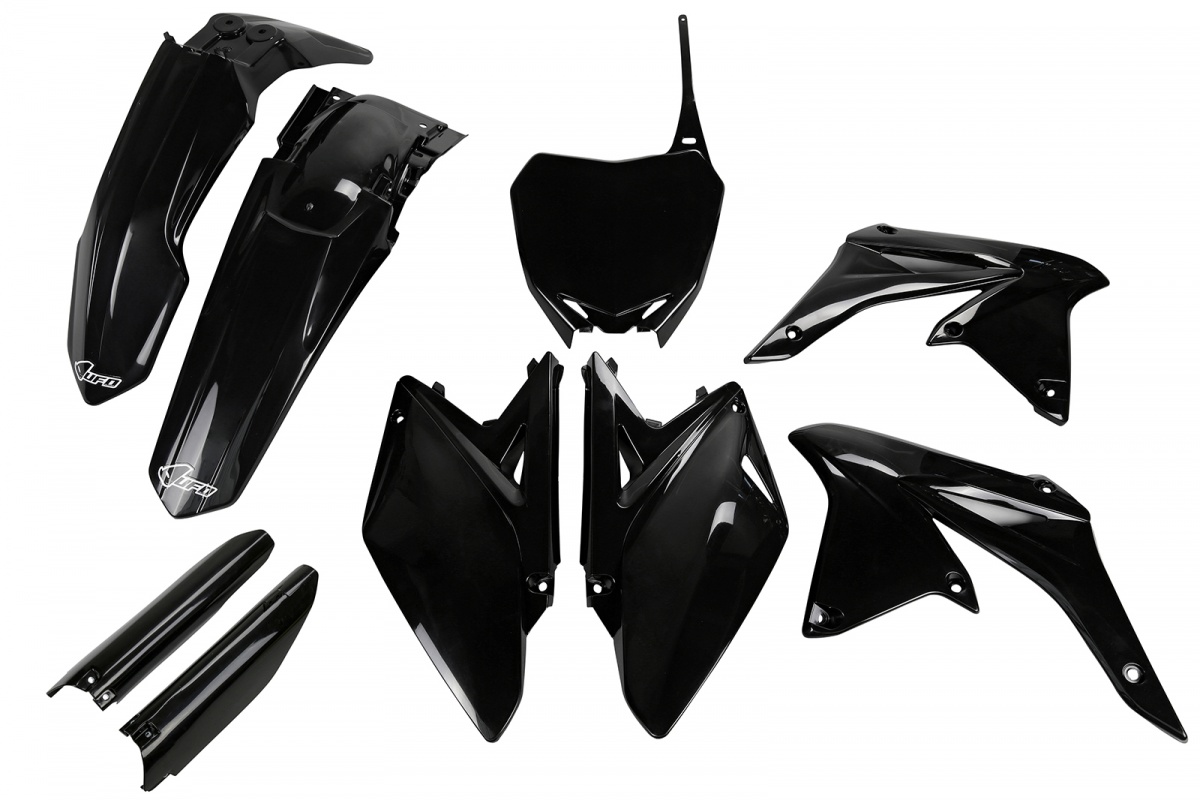 Full Plastic Kit black for Suzuki RMZ 250 (2010-18) - REPLICA PLASTICS - SUKIT411F-001 - Ufo Plast