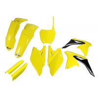 Full Plastic Kit yellow for Suzuki RMZ 250 (2010-18) - REPLICA PLASTICS - SUKIT411F-102 - Ufo Plast