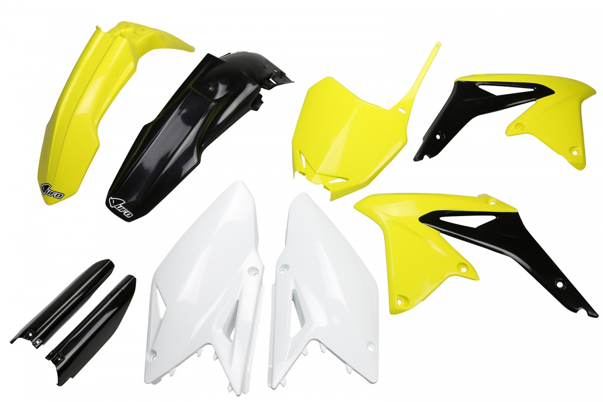 Full Plastic Kit OEM Color 13 for Suzuki RMZ 450 (2008-17) - REPLICA PLASTICS - SUKIT414F-999 - Ufo Plast