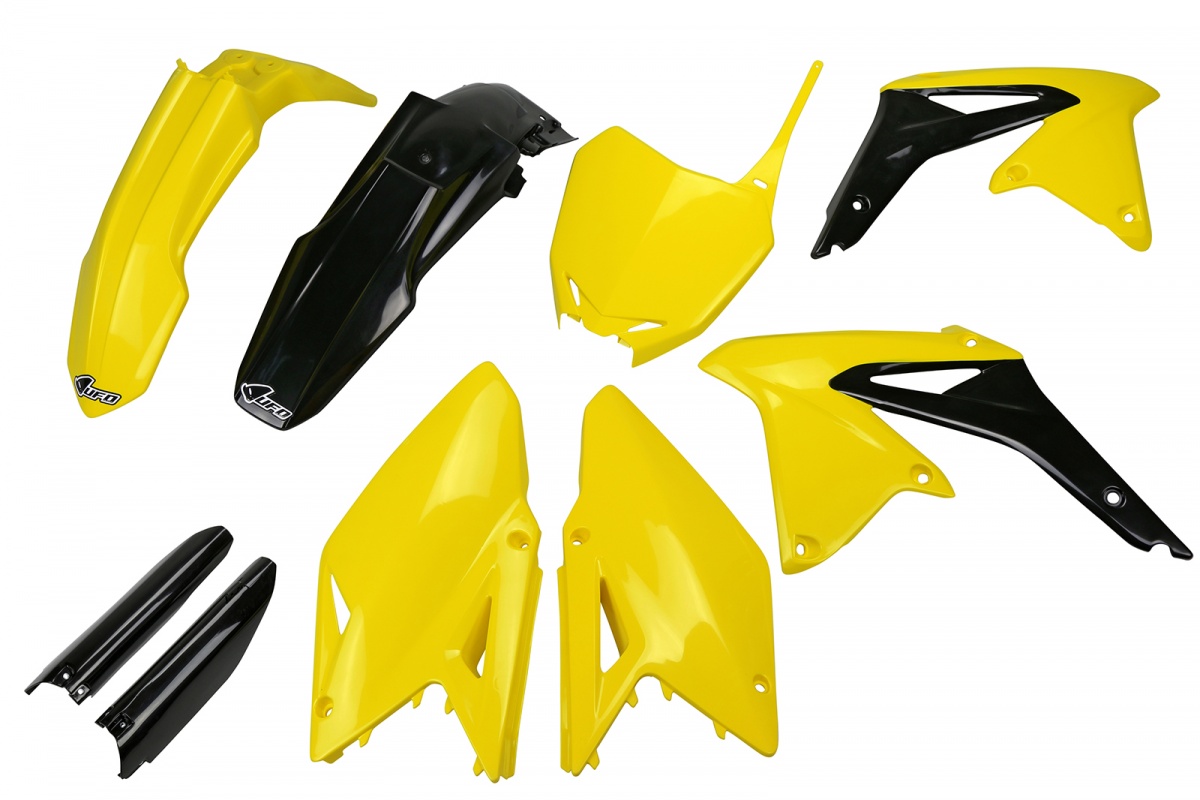 Full Plastic Kit OEM Color 14-16 for Suzuki RMZ 450 (2008-17) - REPLICA PLASTICS - SUKIT417F-999 - Ufo Plast