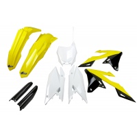 Full Plastic Kit OEM Color for Suzuki RMZ 250 (2019-25) - RMZ 450 (2018-25) - REPLICA PLASTICS - SUKIT418F-999 - Ufo Plast Full Plastic Kit OEM Color for Suzuki RMZ 250 (2019-25) - RMZ 450 (2018-25) - REPLICA PLASTICS - SUKIT418F-999 - Ufo Plast