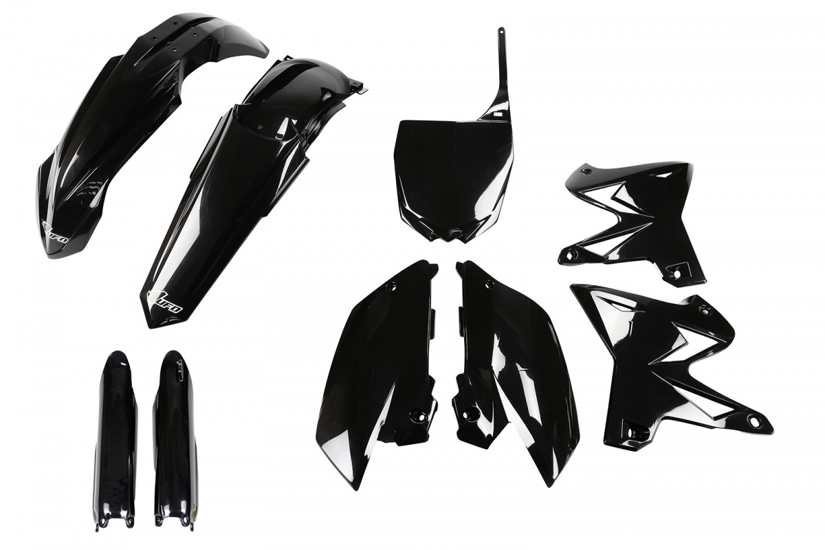 Full Plastic Kit black for Yamaha YZ 125 (2008-14) - YZ 250 (2008-14) - REPLICA PLASTICS - YAKIT312F-001 - Ufo Plast